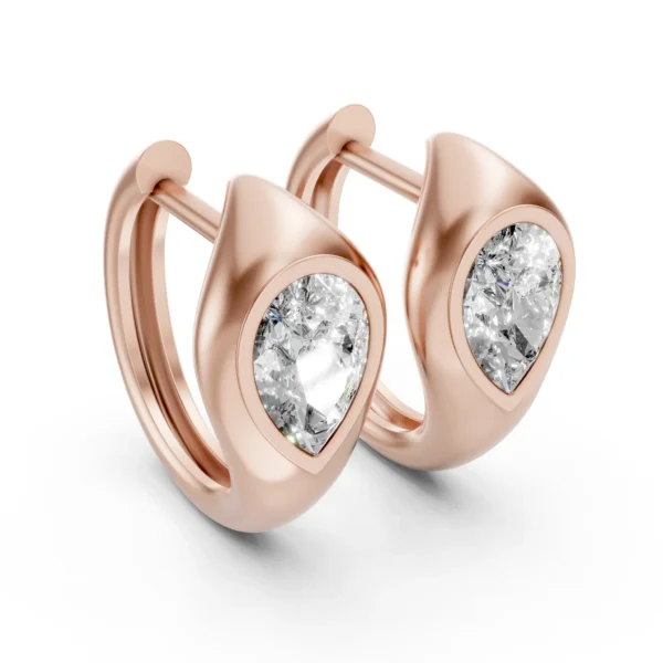 Bezel Huggie Earrings