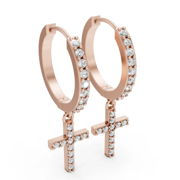 Cross Hoop Earrings