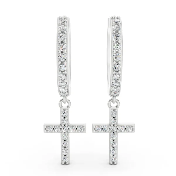 Cross Hoop Earrings