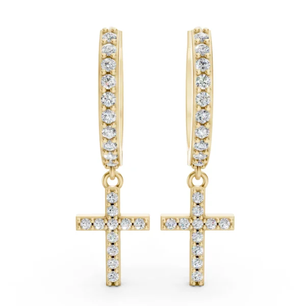 Cross Hoop Earrings