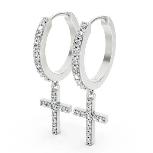 Cross Hoop Earrings