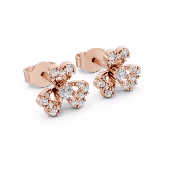 Petal Stud Earrings in rose gold