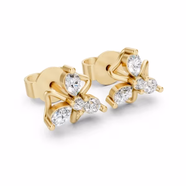 Floral Pear Earrings