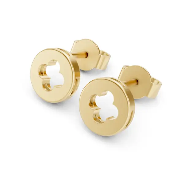 Gold Clover Stud Earrings
