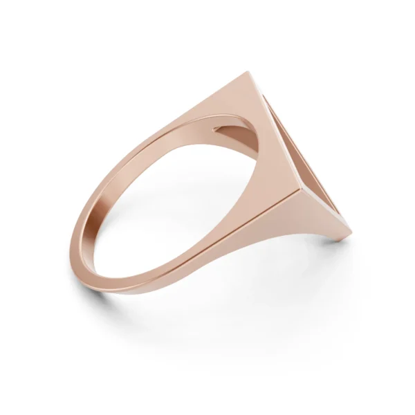 Modern Triangle Ring in rose gold