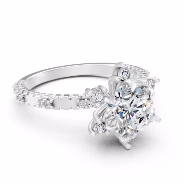 Brilliant Round Ring in white gold