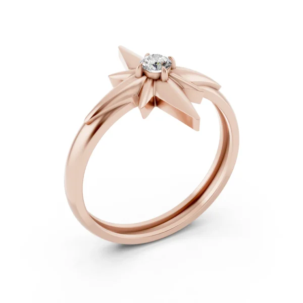 Celestial Star Ring in rose gold
