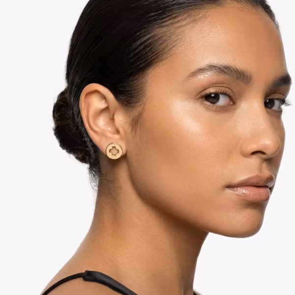 Gold Clover Stud Earrings