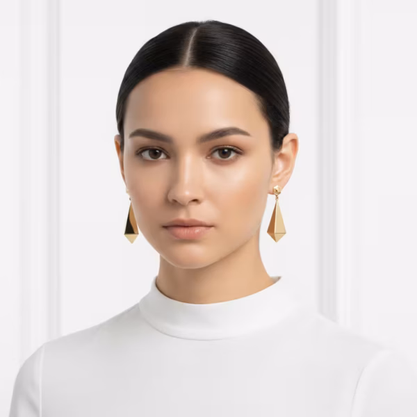 Hexagon Drop Earrings