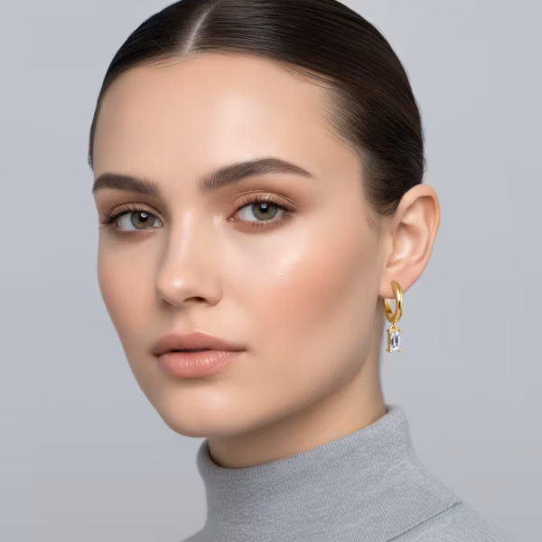 Baguette Hoop Earrings