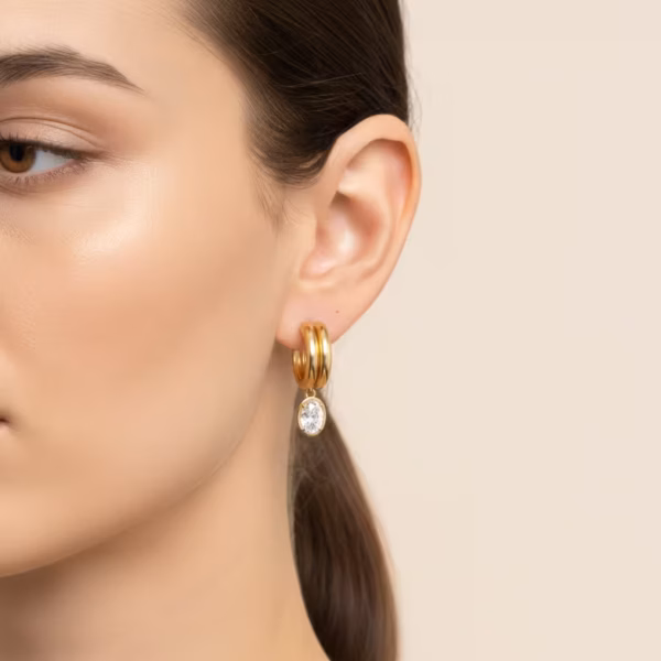 Dangling Hoop Earrings