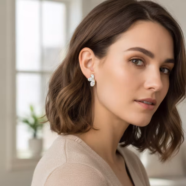Marquise Flower Earrings