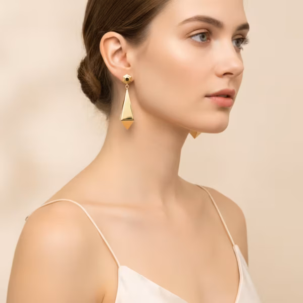 Hexagon Drop Earrings
