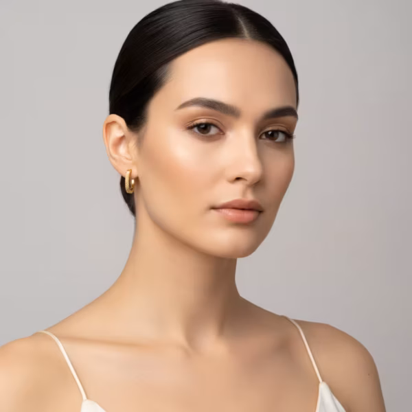 Ribbed Huggie Earrings