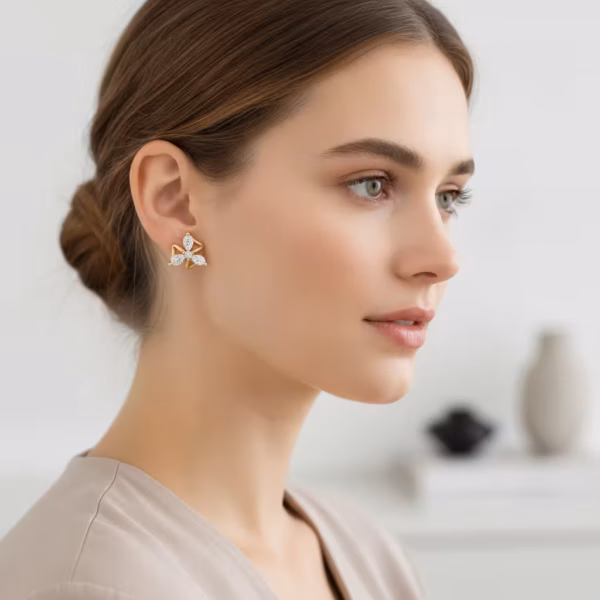 Floral Pear Earrings