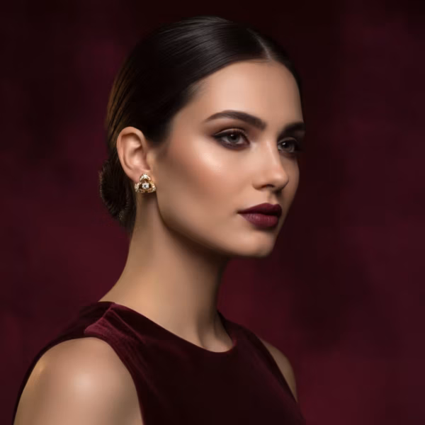 Round Stud Earrings