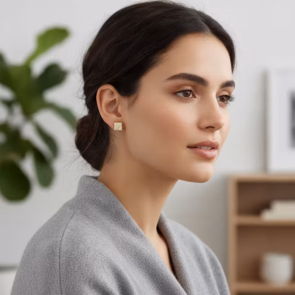 Cube Stud Earrings
