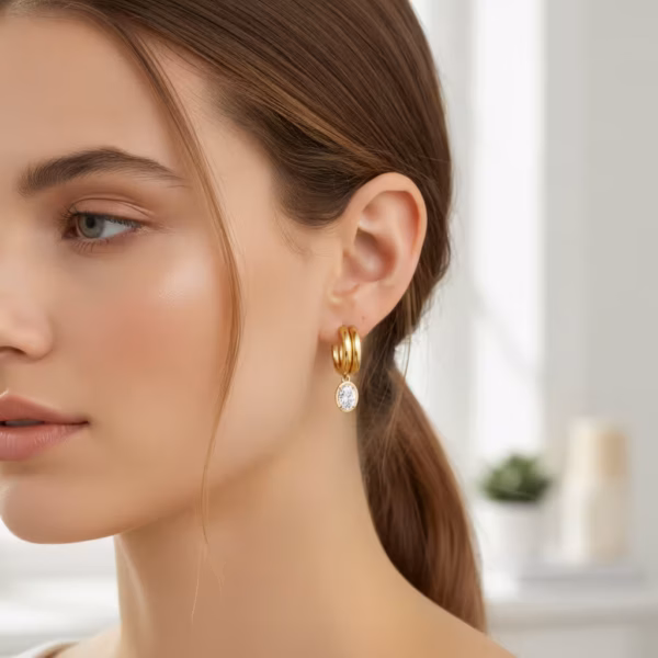 Dangling Hoop Earrings