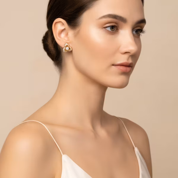 Round Stud Earrings
