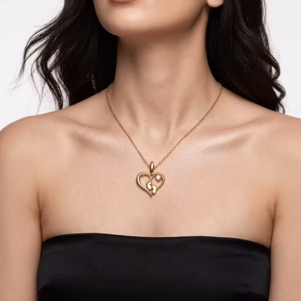 Baby Feet Heart Pendant