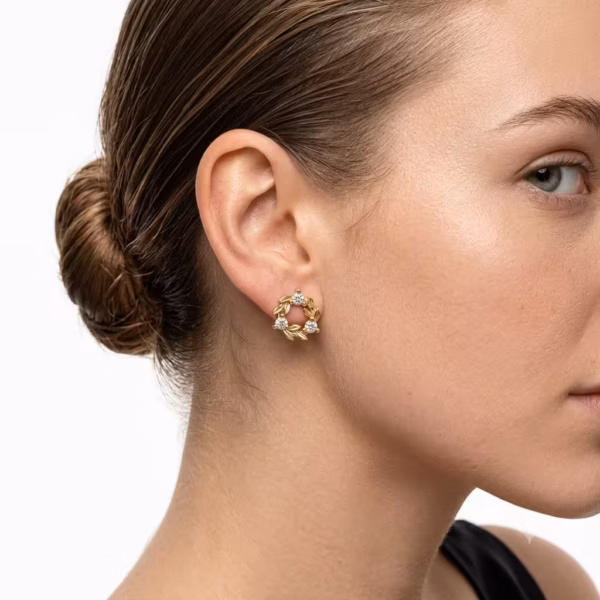 Gold Leaf Wreath Earrings