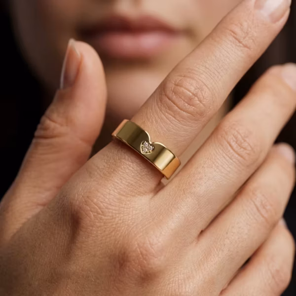 Diamond Heart Promise Ring