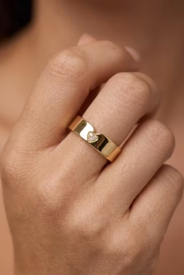 Diamond Heart Promise Ring