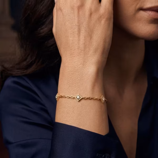 Diamond Motif Link Bracelet