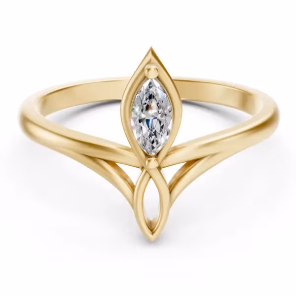 Marquise Cut Diamond Tiara Ring