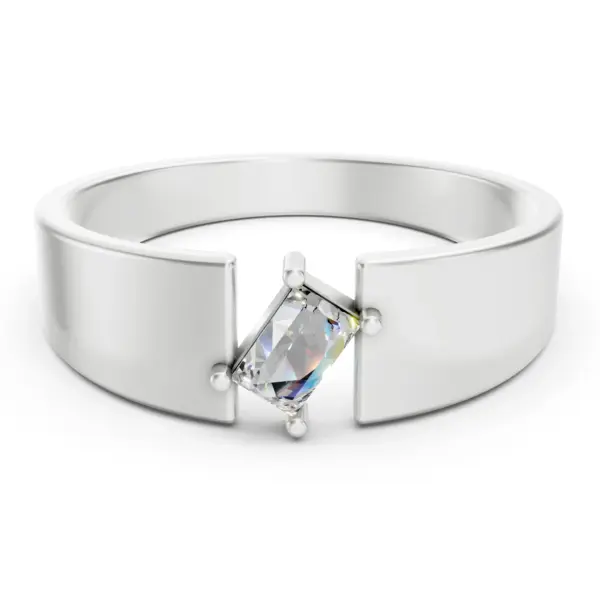 Floating Radiant Diamond Ring