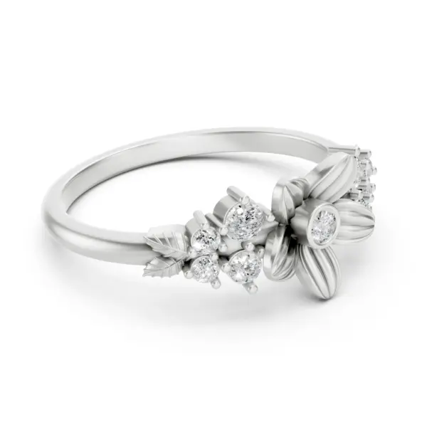 Blossom Diamond Cluster Ring
