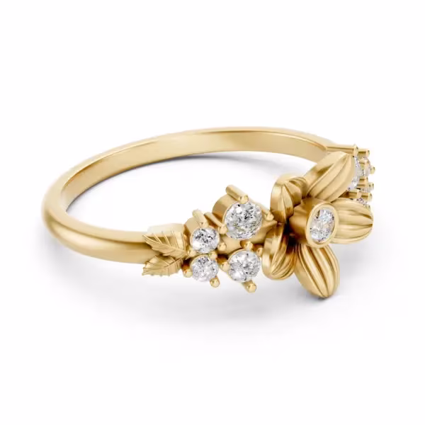 Blossom Diamond Cluster Ring