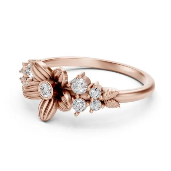 Blossom Diamond Cluster Ring