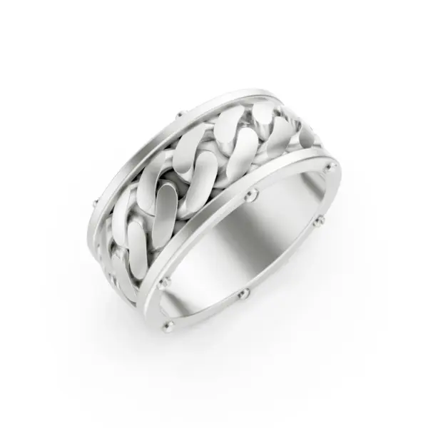 Two-Tone Cuban Men's Ring