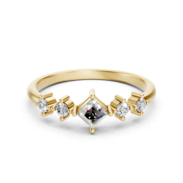 Kite Set Princess Diamond Ring