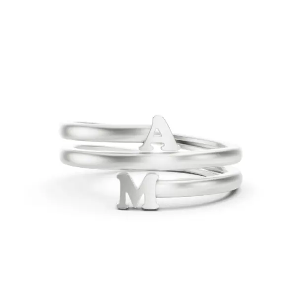 Double Initial Wrap Ring