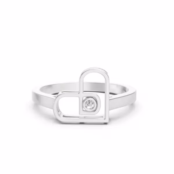 Open Heart Diamond Ring
