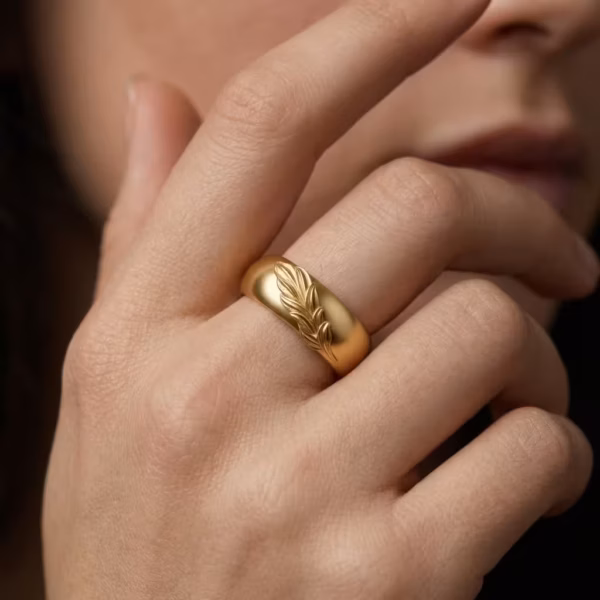 Gold Leaf Engraved Band